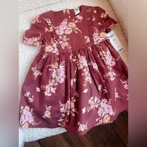 OshKosh B’gosh maroon floral dress 2t